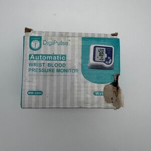 DigiPulse MW-300C Automatic Wrist Blood Pressure Monitor Digital LCD White Blue